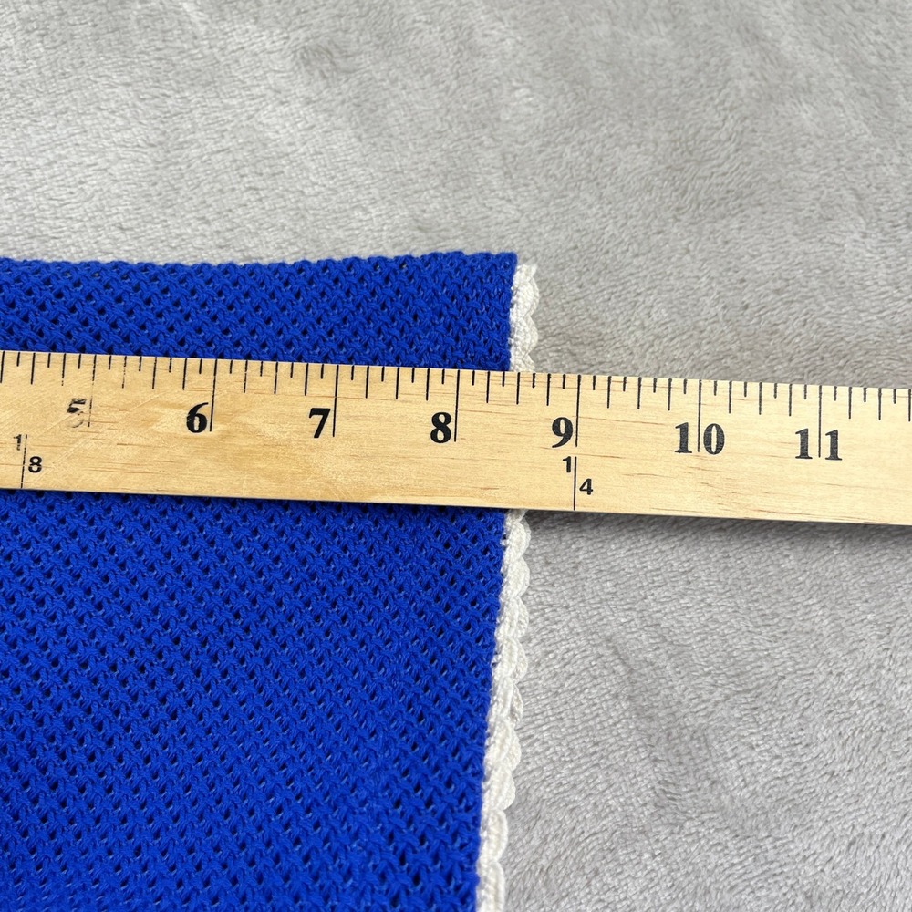 American Eagle Baseball Top M Blue NEW Crochet Lace Trim Jersey 77 Sporty - Picture 11 of 11